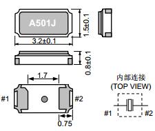 3215貼片晶振外部尺寸圖