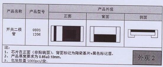 風(fēng)華高科貼片二極管變更后外觀樣式